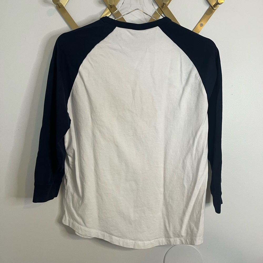 Zara Men’s Parisian in LA Raglan Tee Small Navy White - Picture 5 of 5